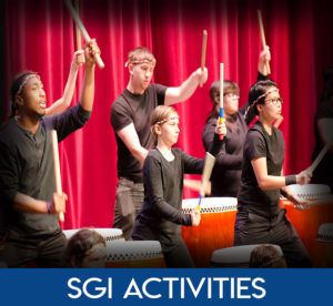 SGI - USA Youth playing Taiko Drums